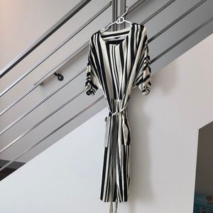 Topshop Striped Wrap Dress